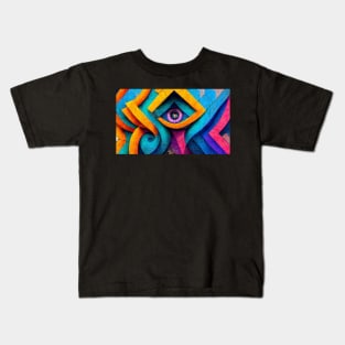 Colorful Sacred Geometry Kids T-Shirt